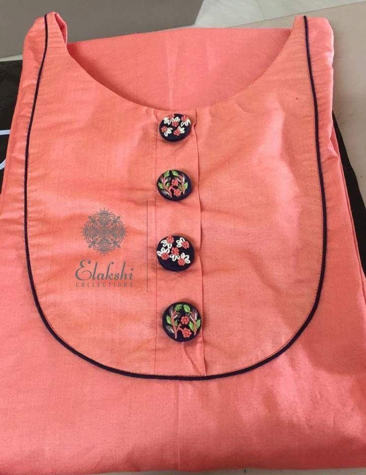Churidar designs top with piping